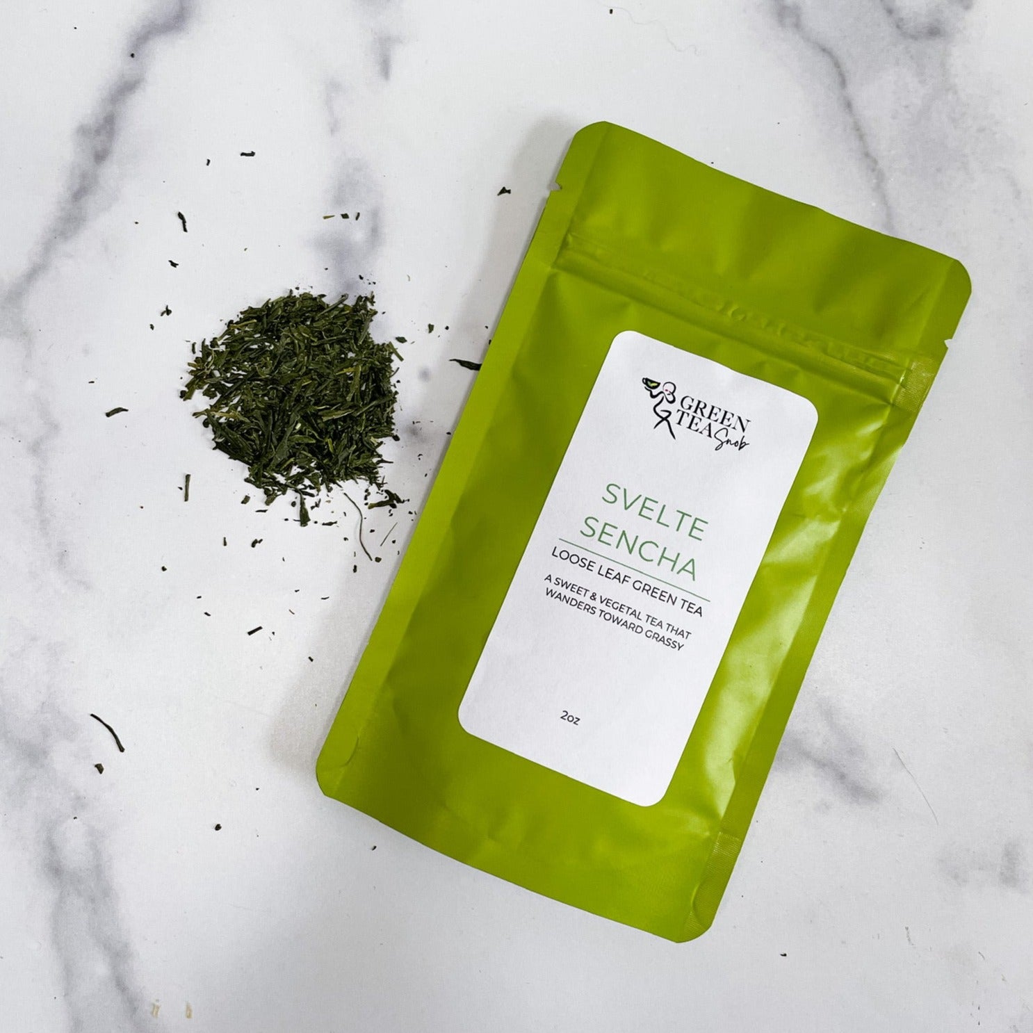 Svelte Sencha Japanese green tea - loose-leaf with 2-oz package